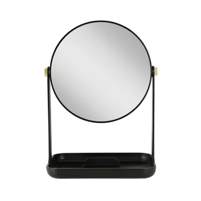 Zadro Makeup Mirror With 5x/1x Magnification, Tray & Phone Holder - Black