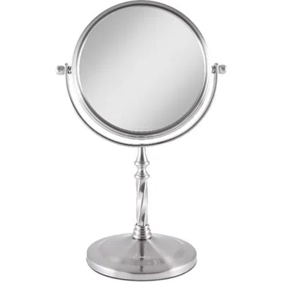 Zadro Makeup Mirror With 5x/1x Magnifications In Satin Nickel