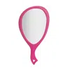 Zadro Medium Teardrop Handheld Mirror With Curved Handle - Bright Rose In Pink