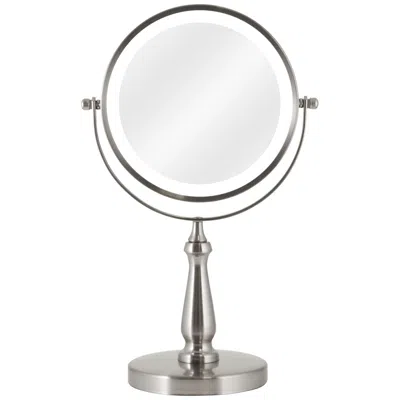 Zadro Next Generation Nickel 1x/8x Led Cordless Vanity Mirror