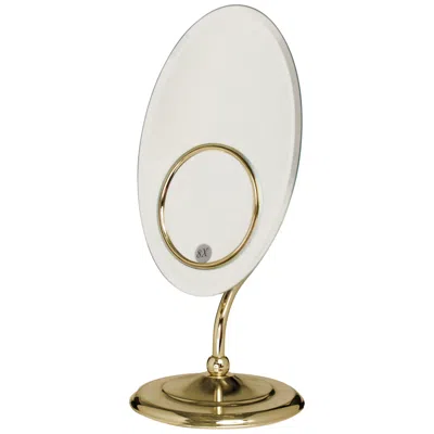 Zadro Oval Tri-optics Brass 8x/3x/1x Magnified Vanity Mirror