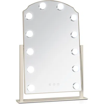 Zadro Scalloped Edge Hollywood Led Vanity Mirror In Metallic