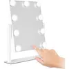 Zadro Small Horizontal Hollywood Makeup Mirror With Lights In White