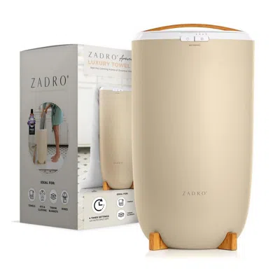 Zadro Towel Warmer With Aromatherapy Diffuser & Essential Oil - Bamboo/ivory