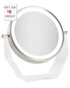 Zadro Two-sided Led Lighted Vanity Swivel Mirror In Acrylic Base, 8x/1x With  $8 Credit