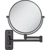 Zadro Wall Mounted Makeup Mirror With 8x/1x Magnifications In Black