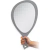 Zadro Xl Teardrop Handheld Mirror With Handle In Gray