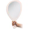 Zadro Xl Teardrop Handheld Mirror With Handle In Pink