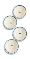 Zafferano Small Bowl Set Of 4 Blue In Blue