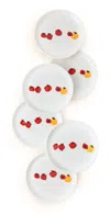 Zafferano Tomato Dinner Plate Set Of 6 Tomato In Tomato