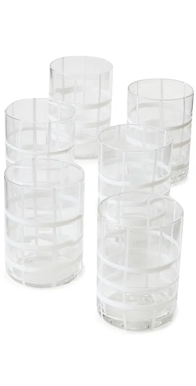 Zafferano Twiddle Tumbler Set Of 6 Transparent In Blue