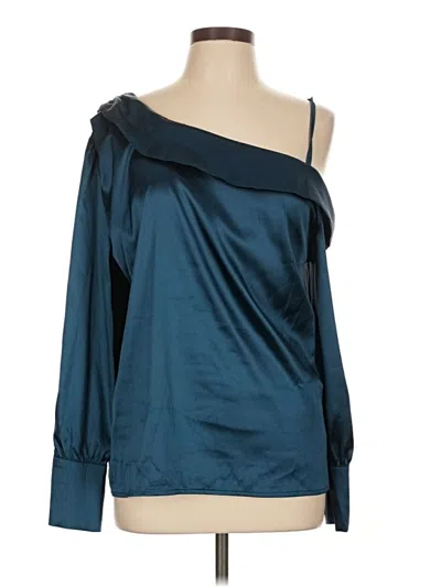 Pre-owned Zaful 3/4 Sleeve Blouse In Blue