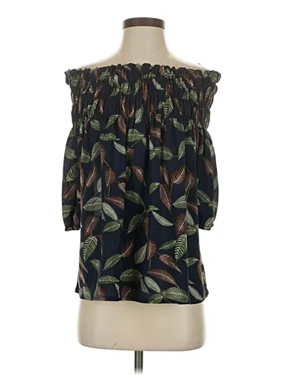 Pre-owned Zaful 3/4 Sleeve Blouse In Green