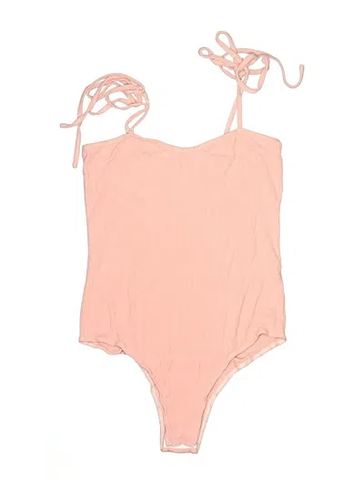 Pre-owned Zaful Bodysuit In Pink