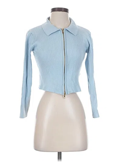 Pre-owned Zaful Cardigan Sweater In Blue