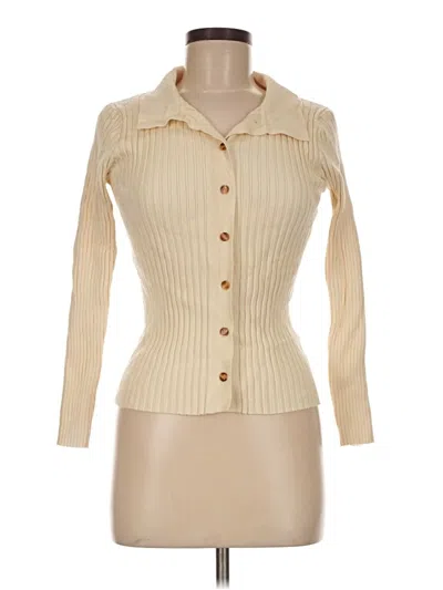 Pre-owned Zaful Cardigan Sweater In Tan