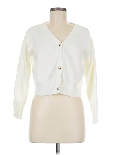 Pre-owned Zaful Cardigan Sweater In White