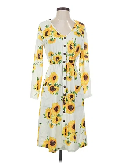 Pre-owned Zaful Casual Dress In Yellow