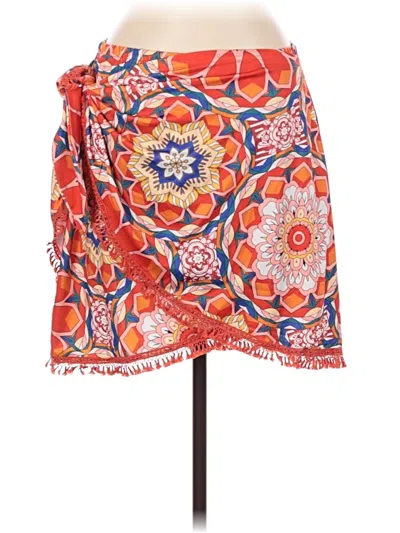 Pre-owned Zaful Casual Skirt In Orange