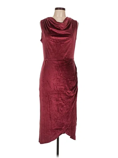 Pre-owned Zaful Cocktail Dress In Burgundy