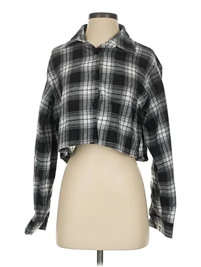 Pre-owned Zaful Long Sleeve Blouse In Black