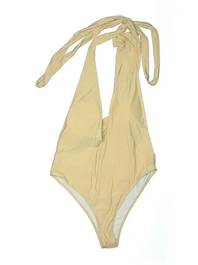 Pre-owned Zaful One Piece Swimsuit In Brown