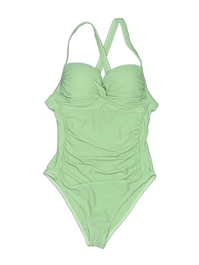 Pre-owned Zaful One Piece Swimsuit In Green