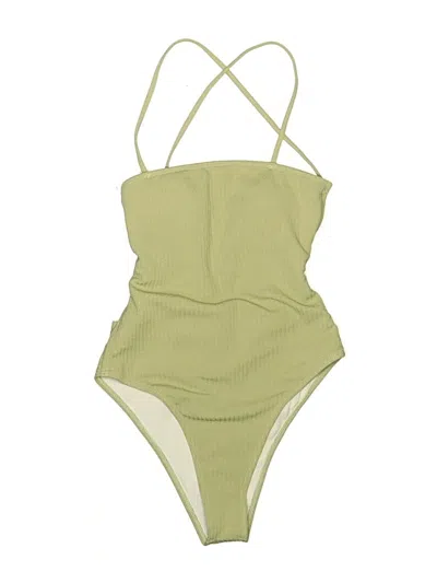 Pre-owned Zaful One Piece Swimsuit In Green