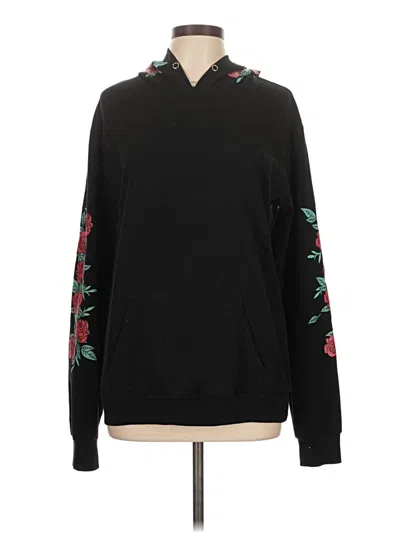 Pre-owned Zaful Pullover Hoodie In Black