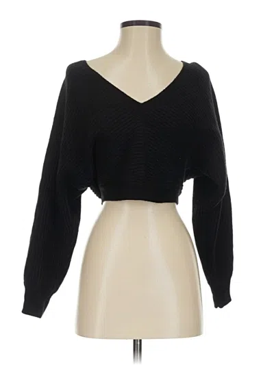 Pre-owned Zaful Pullover Sweater In Black
