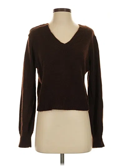 Pre-owned Zaful Pullover Sweater In Brown