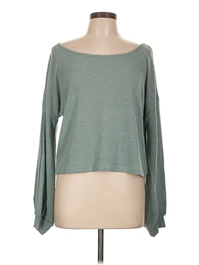 Pre-owned Zaful Pullover Sweater In Green