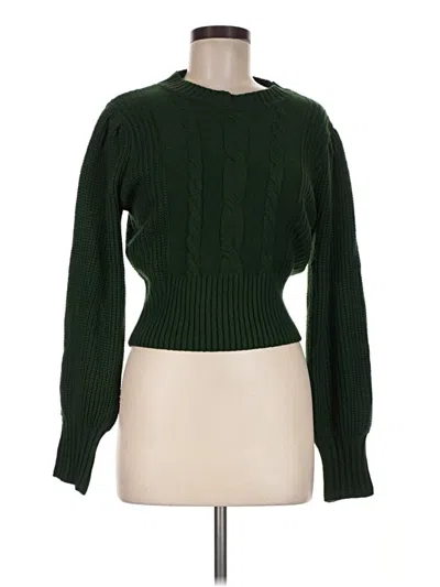 Pre-owned Zaful Pullover Sweater In Green