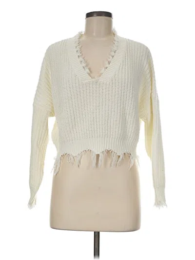 Pre-owned Zaful Pullover Sweater In Ivory