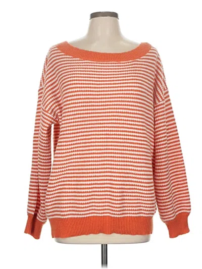 Pre-owned Zaful Pullover Sweater In Orange