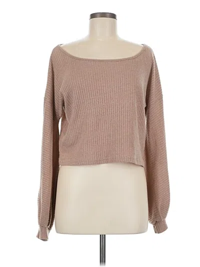 Pre-owned Zaful Pullover Sweater In Tan