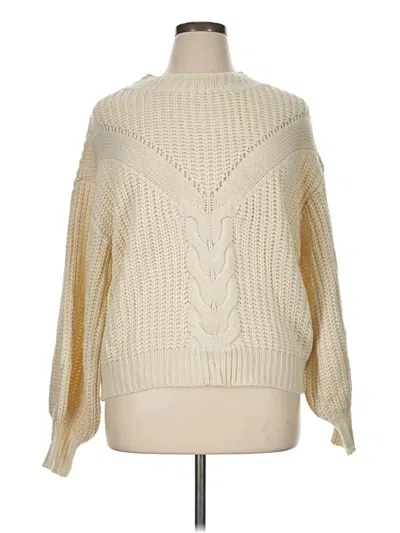Pre-owned Zaful Pullover Sweater In White