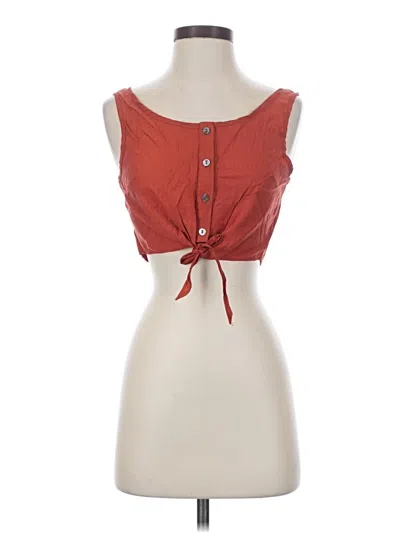Pre-owned Zaful Sleeveless Blouse In Red