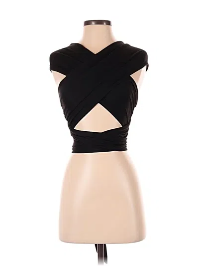Pre-owned Zaful Sleeveless T-shirt In Black