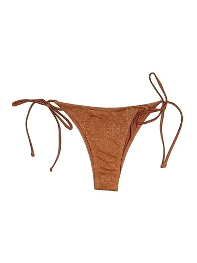 Pre-owned Zaful Swimsuit Bottoms In Brown