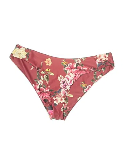 Pre-owned Zaful Swimsuit Bottoms In Burgundy