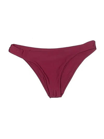 Pre-owned Zaful Swimsuit Bottoms In Burgundy