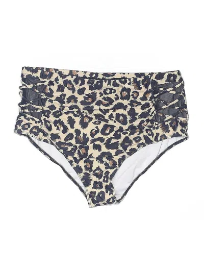 Pre-owned Zaful Swimsuit Bottoms In Gold