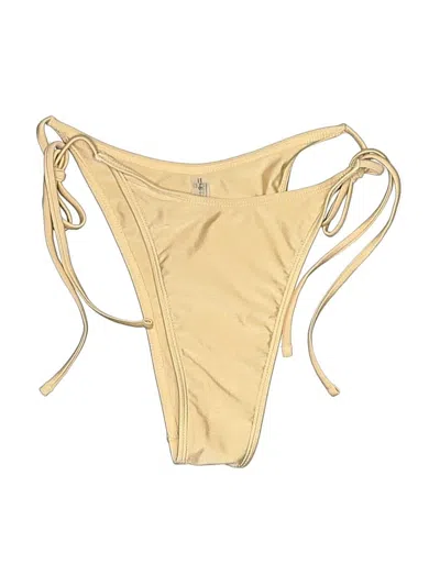 Pre-owned Zaful Swimsuit Bottoms In Gold