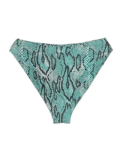 Pre-owned Zaful Swimsuit Bottoms In Teal