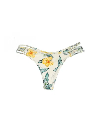 Pre-owned Zaful Swimsuit Bottoms In White