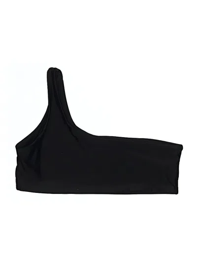 Pre-owned Zaful Swimsuit Top Black Solid Pattern Swimwear