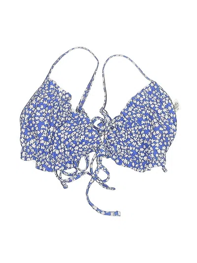 Pre-owned Zaful Swimsuit Top Blue Swimwear