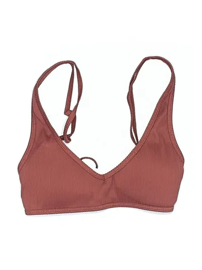Pre-owned Zaful Swimsuit Top Brown Swimwear