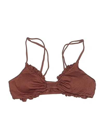 Pre-owned Zaful Swimsuit Top Brown Swimwear